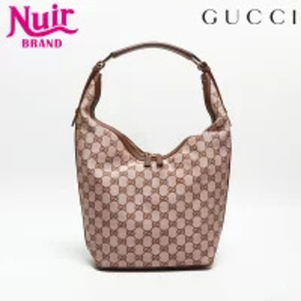 Gucci GG Canvas One Shoulder Hobo Shoulder Bag Pink